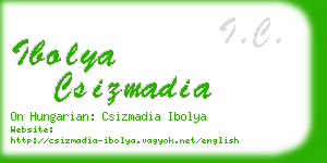 ibolya csizmadia business card
